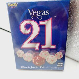 Fundex Vegas 21 Black Jack Dice Game 2002 New Ages 8 And Up U3